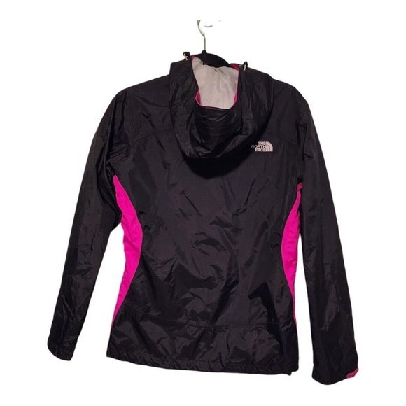 The North‎ Face Women's Hyvent Windbreaker Rain Jacket Hooded Black/Pink SP - Picture 2 of 12